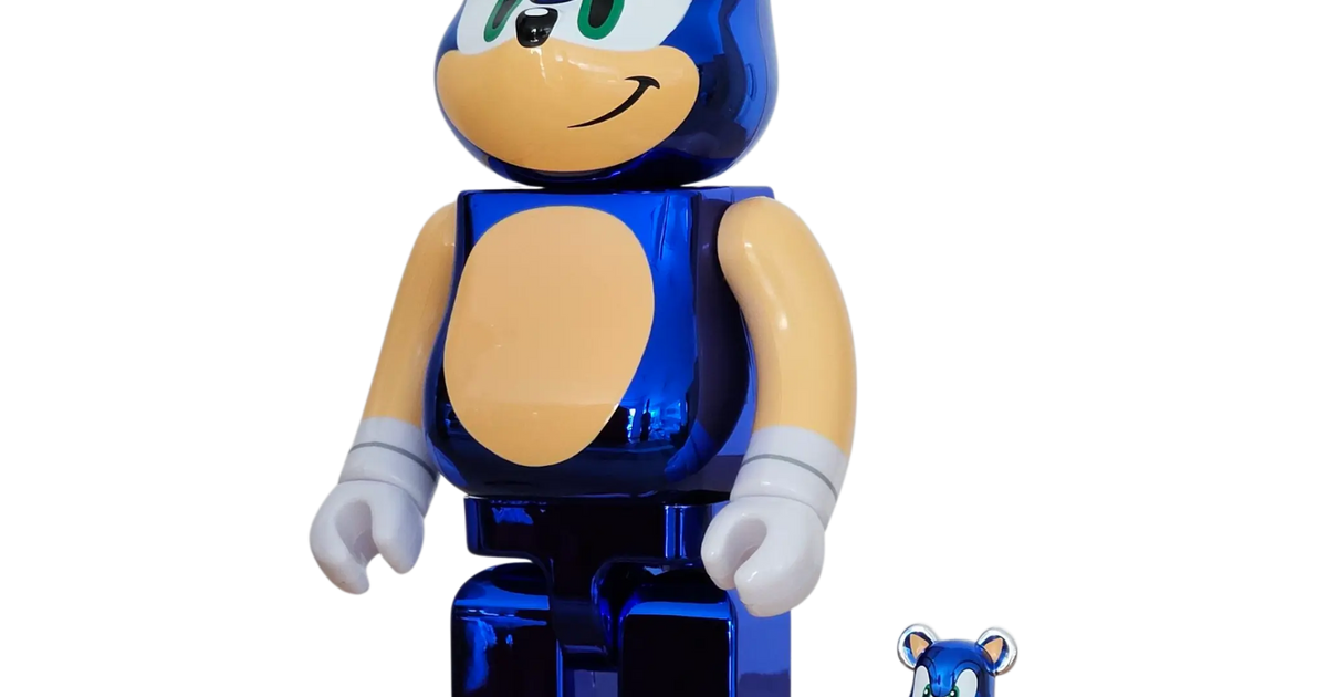 BE@RBRICK Sonic the Hedgehog Chrome Version 100%+400%
