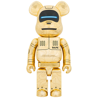 Bearbrick Sorayama × Baby Milo® Gold Version 1000% Herstellerbild 1