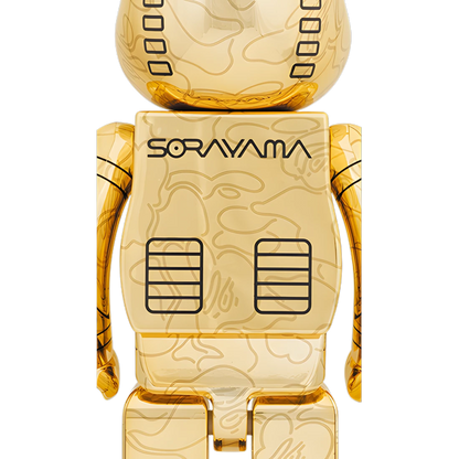 Bearbrick Sorayama × Baby Milo® Gold Version 1000% Herstellerbild 2