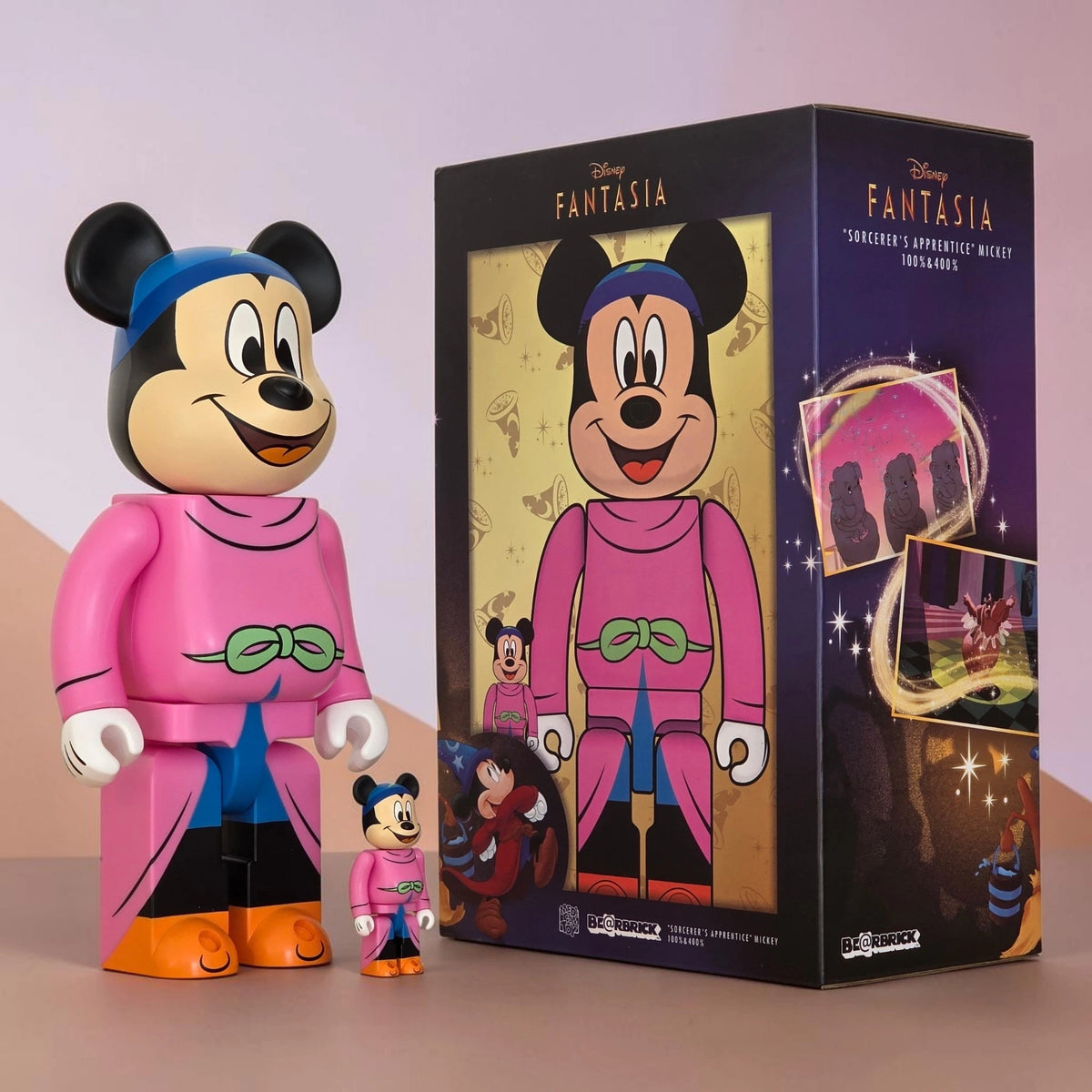 Bearbrick Sorcerer's Apprentice Mickey 100%+400% mit Verpackung