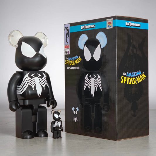 Bearbrick Spider-Man Black Costume [The Amazing Spider-Man] 100%+400% mit Verpackung