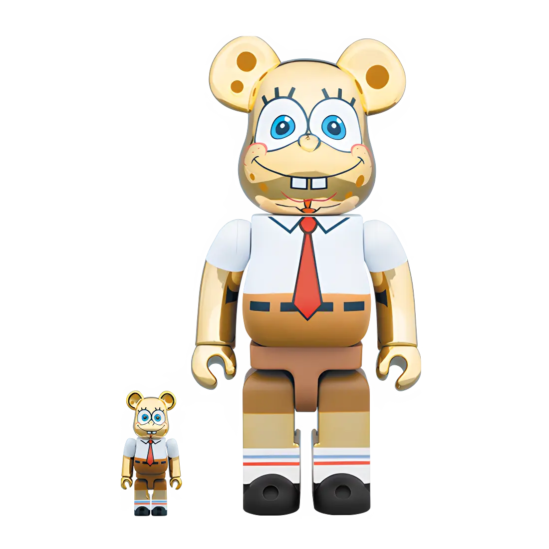 Bearbrick SpongeBob Gold Chrome Version 100%+400% Herstellerbild 1