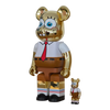 Bearbrick SpongeBob Gold Chrome Version 100%+400% schräg