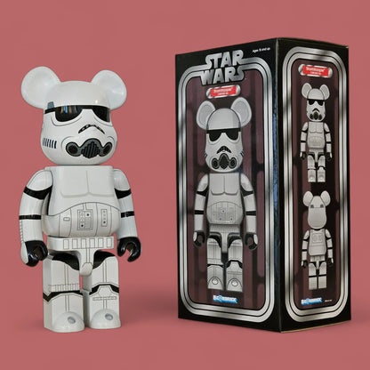 Bearbrick Stormtrooper Chrome Version 400% mit Verpackung