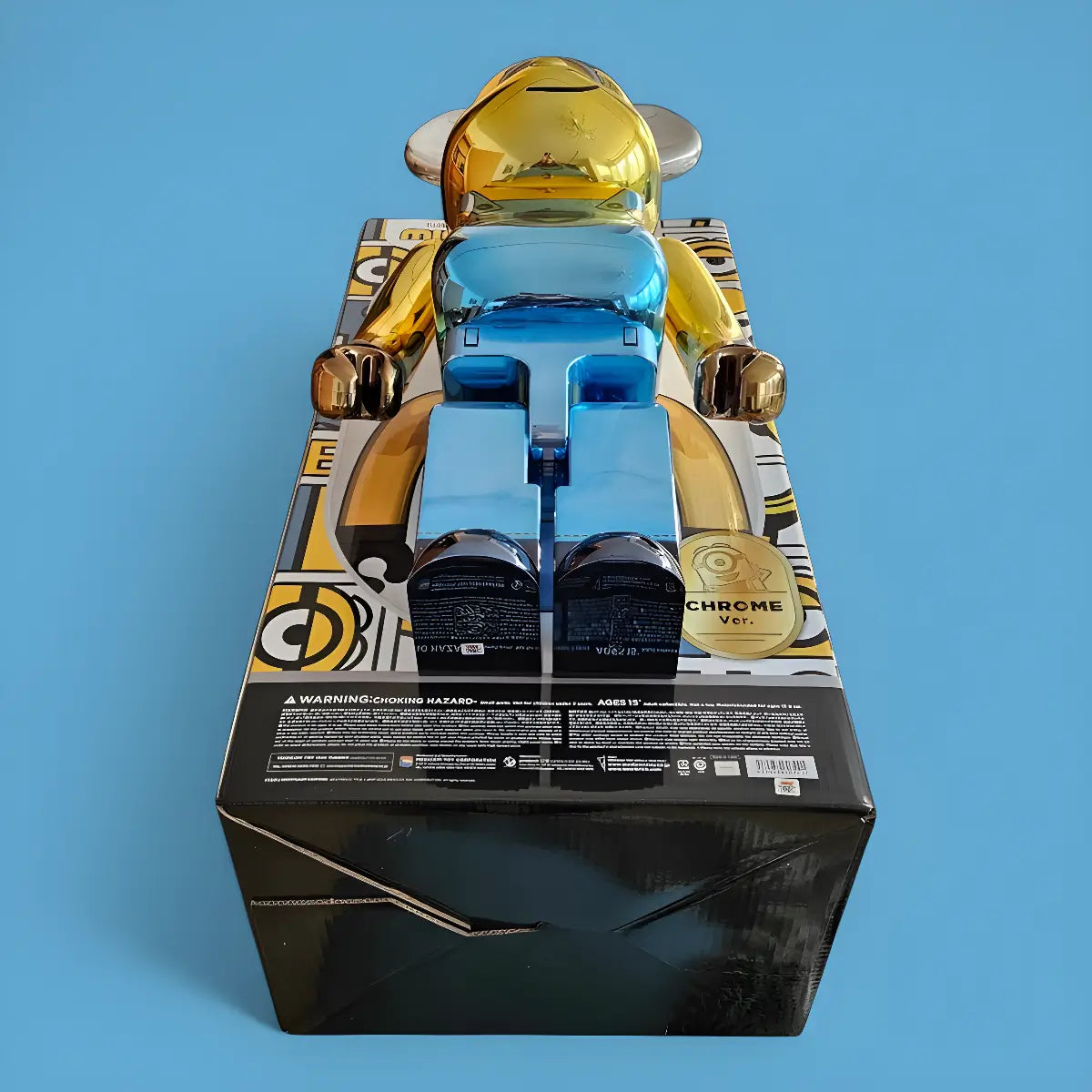 Bearbrick Stuart Chrome Version [Minions - The Rise of Gru] 1000% Echtheitsmerkmale