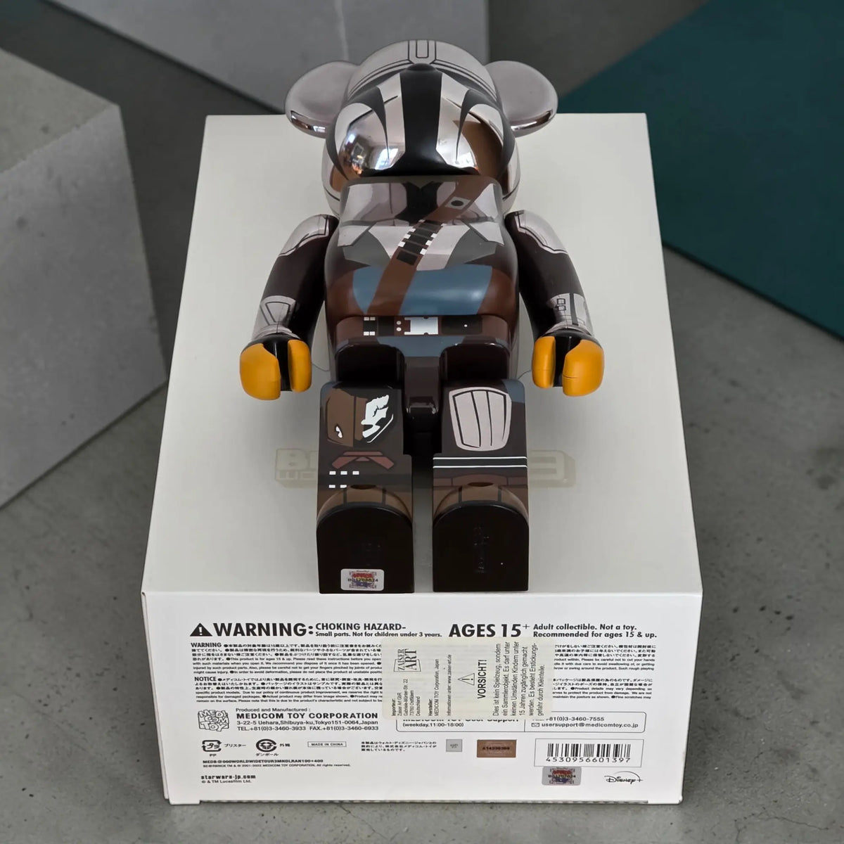 Bearbrick The Mandalorian Chrome Version 100%+400% Echtheitsmerkmale