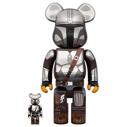 Bearbrick The Mandalorian Chrome Version 100%+400% Herstellerbild 1