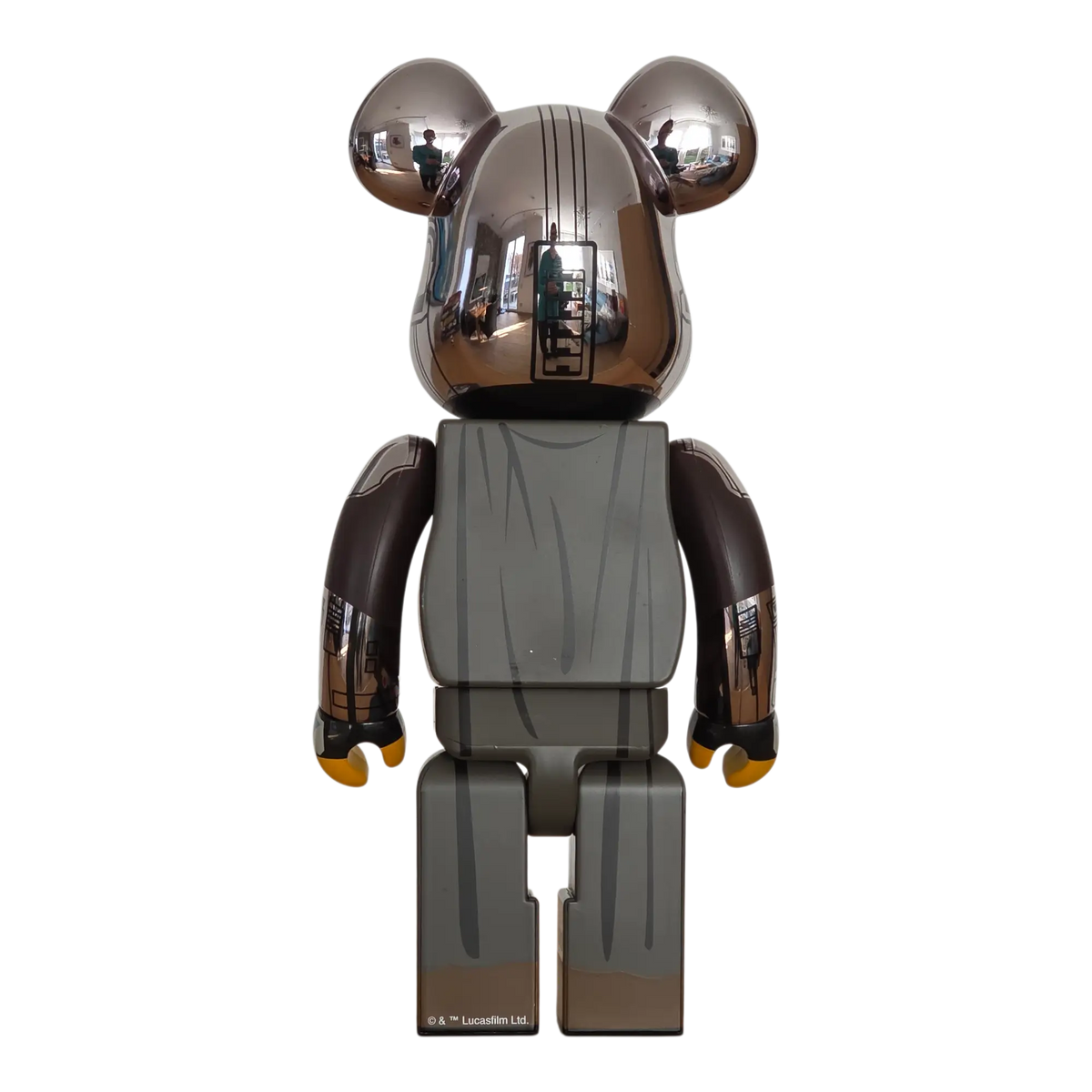 Bearbrick The Mandalorian Chrome Version 100%+400% Rückseite
