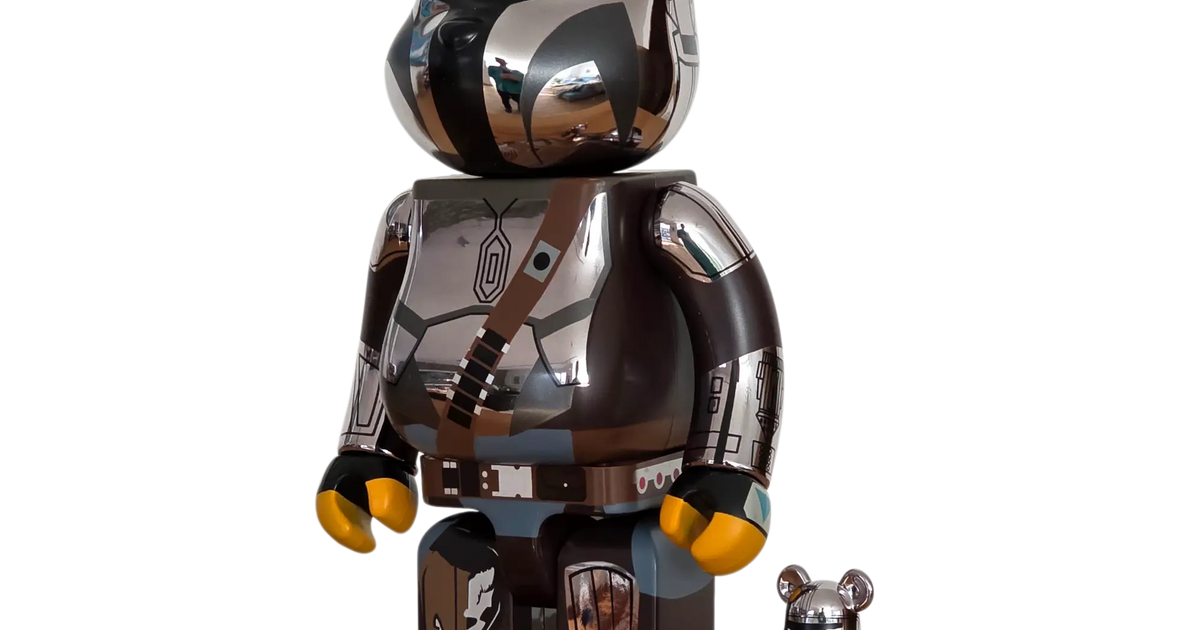 BE@RBRICK The Mandalorian Chrome Version 100%+400%