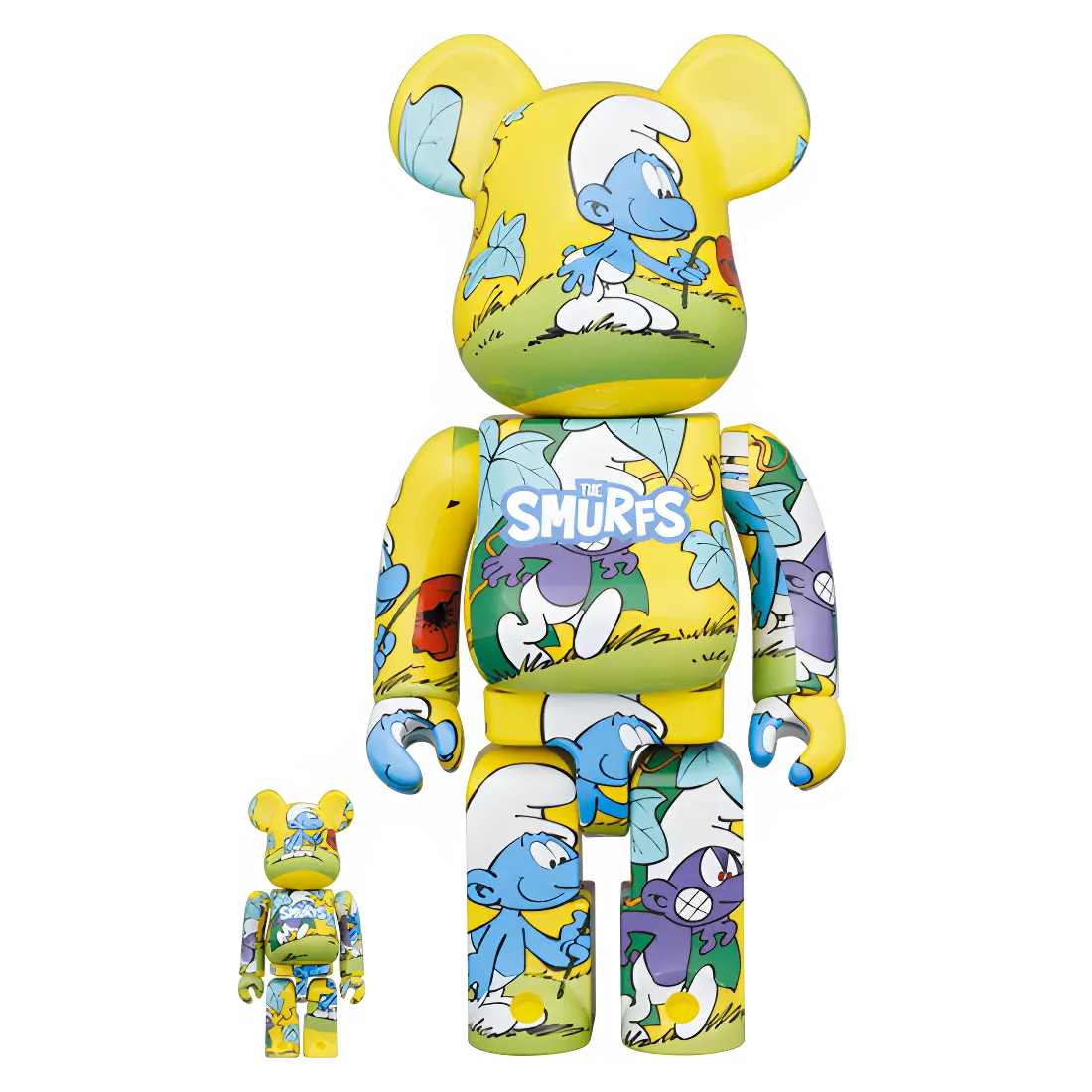 Bearbrick The Smurfs "The Purple Smurfs" 100%+400% Herstellerbild 1