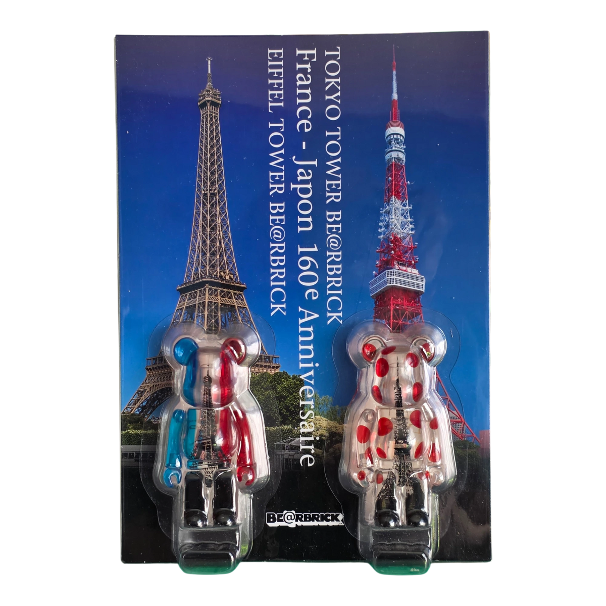 Bearbrick Tokyo Tower + Eiffel Tower 2er-Set 100% Verpackung Vorderseite