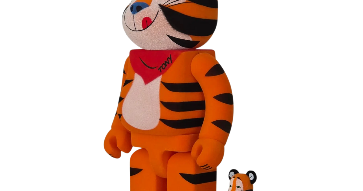 BE@RBRICK Tony the Tiger Vintage Flocky Version 100%+400%