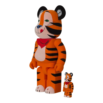 Bearbrick Tony the Tiger Vintage Flocky Version [Kellogg's Corn Frosties] 100%+400% schräg