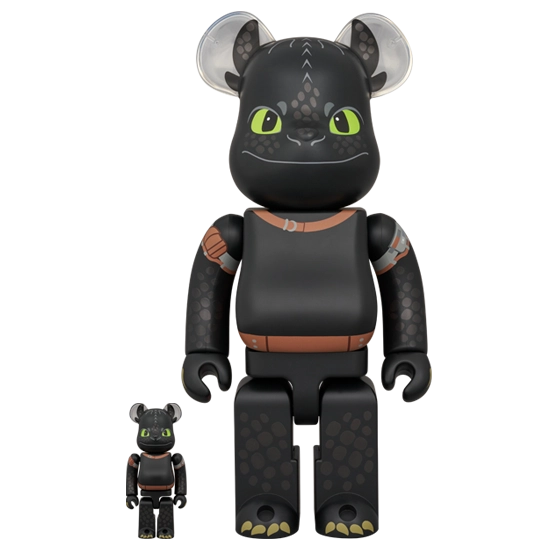 Bearbrick Toothless [Dragons] 100%+400% Herstellerbild 1