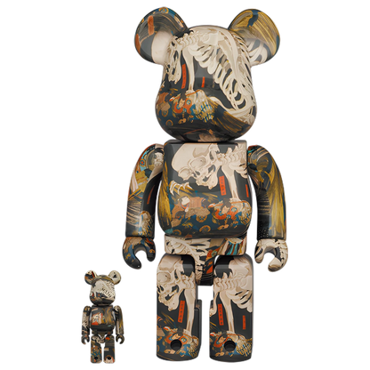 Bearbrick Utawaga Kuniyoshi "The Haunted Old Palace at Soma" 100%+400% Herstellerbild 1