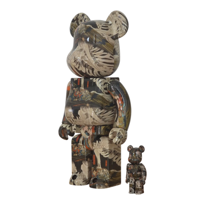 Bearbrick Utawaga Kuniyoshi "The Haunted Old Palace at Soma" 100%+400% schräg