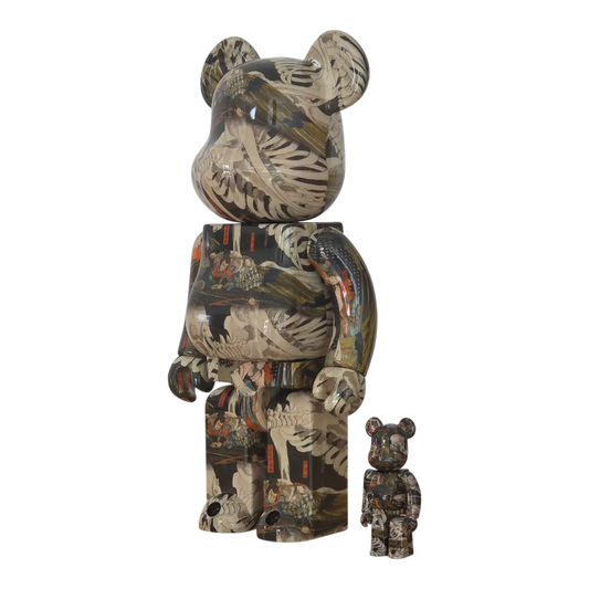 Bearbrick Utawaga Kuniyoshi "The Haunted Old Palace at Soma" 100%+400% schräg