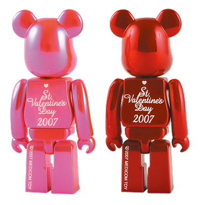 Bearbrick Valentine 2007 2er-Set 100% Herstellerbild 2