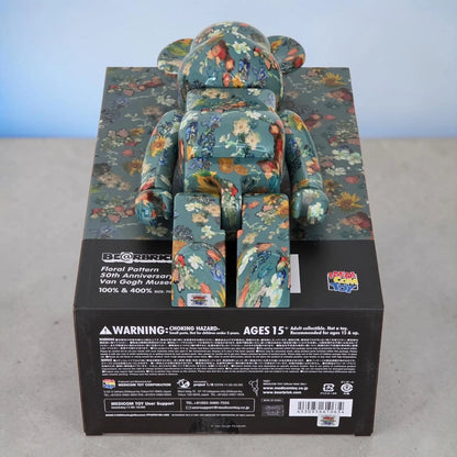 Bearbrick Vincent van Gogh "Floral Pattern" [Van Gogh Museum] 100%+400% Echtheitsmerkmale