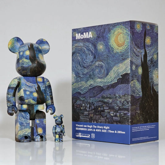 Bearbrick Vincent van Gogh "The Starry Night" [MoMA] 100%+400% mit Verpackung