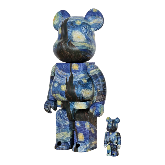 Bearbrick Vincent van Gogh "The Starry Night" [MoMA] 100%+400% schräg