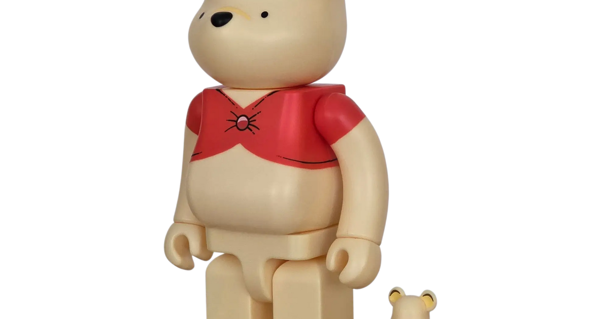 BE@RBRICK Winnie the Pooh (100％ & 400％ BE@RBRICK Winnie the Pooh Original Version 100%+400%