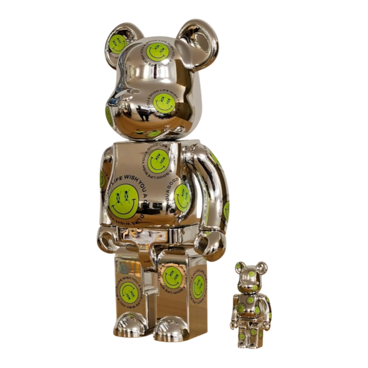 Bearbrick Wish You a Good Life NICKTHEREAL 100%+400% schräg