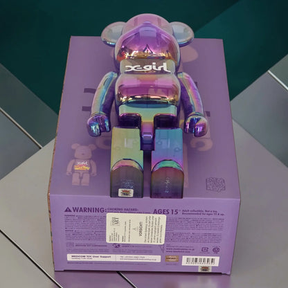 Bearbrick x-girl Clear Purple Version 100%+400% Echtheitsmerkmale