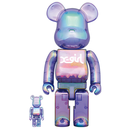 BE@RBRICK X-girl Clear Purple Version 100%+400% | MyBearBrick.de BE@RBRICK X-girl Clear Purple Version 100%+400% | MyBearBrick.de