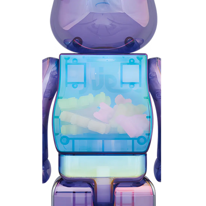 Bearbrick x-girl Clear Purple Version 100%+400% Herstellerbild 4