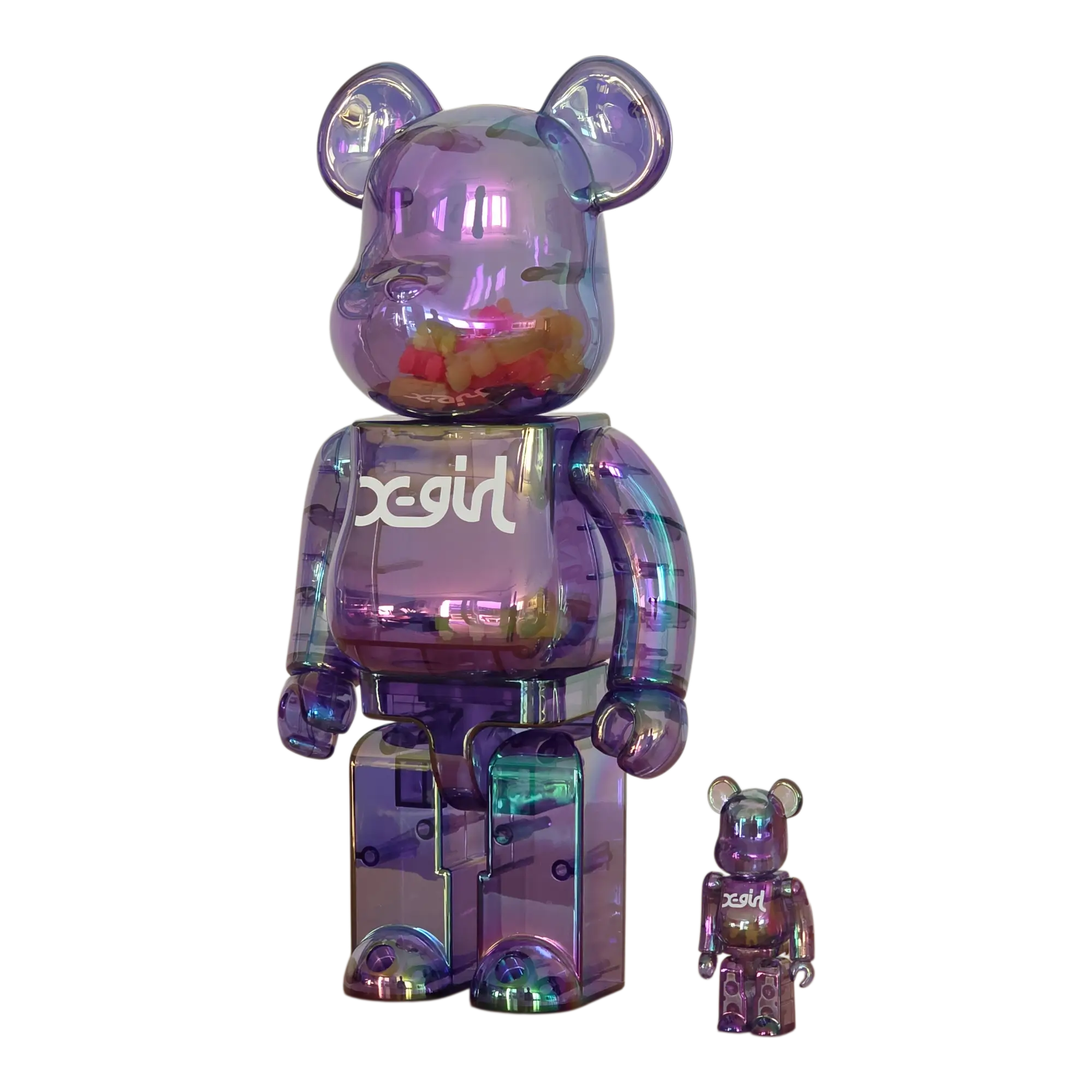 BE@RBRICK X-girl CLEAR PURPLE 1000% 【公式通販】
