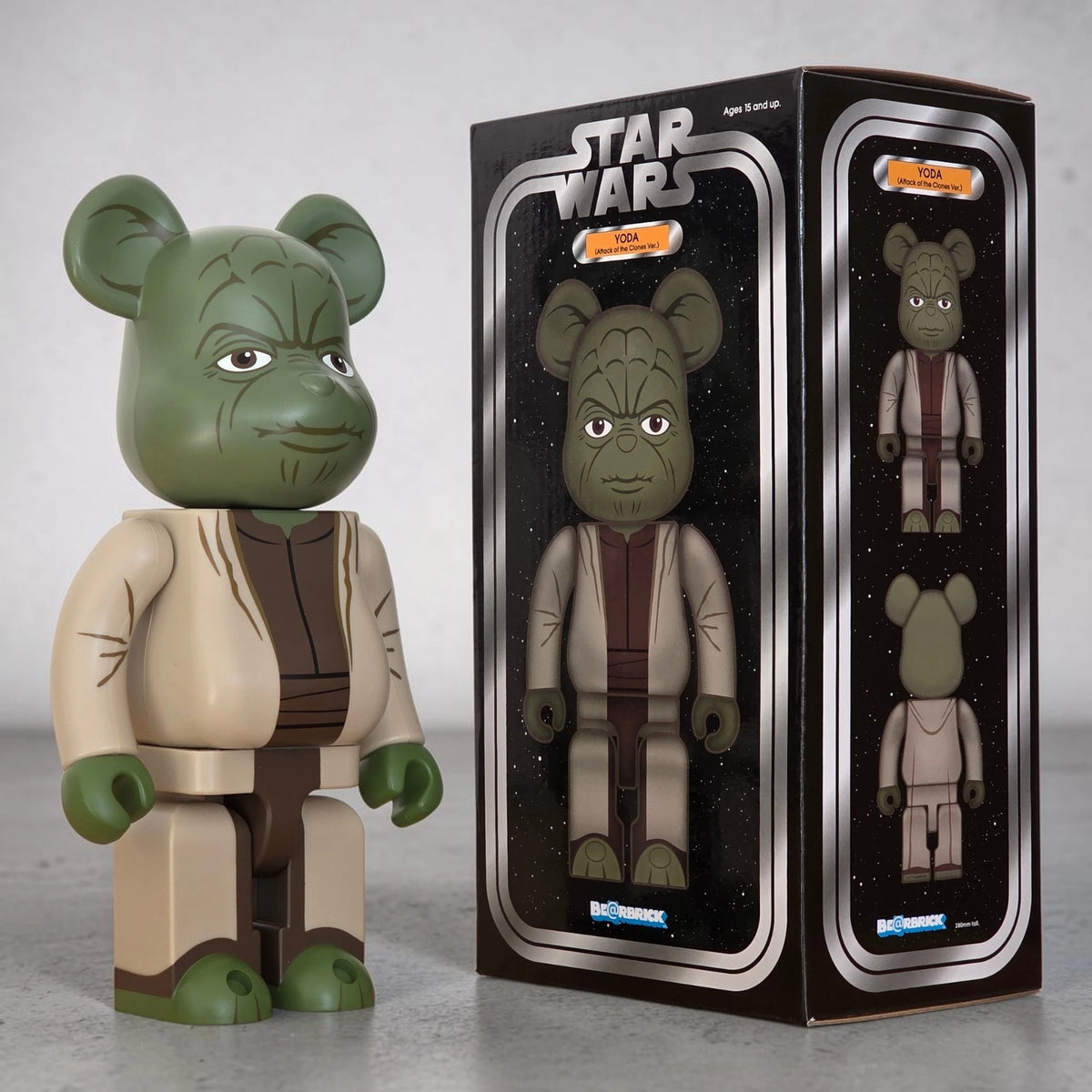 Bearbrick Yoda [Attack of the Clones Version] 400% mit Verpackung