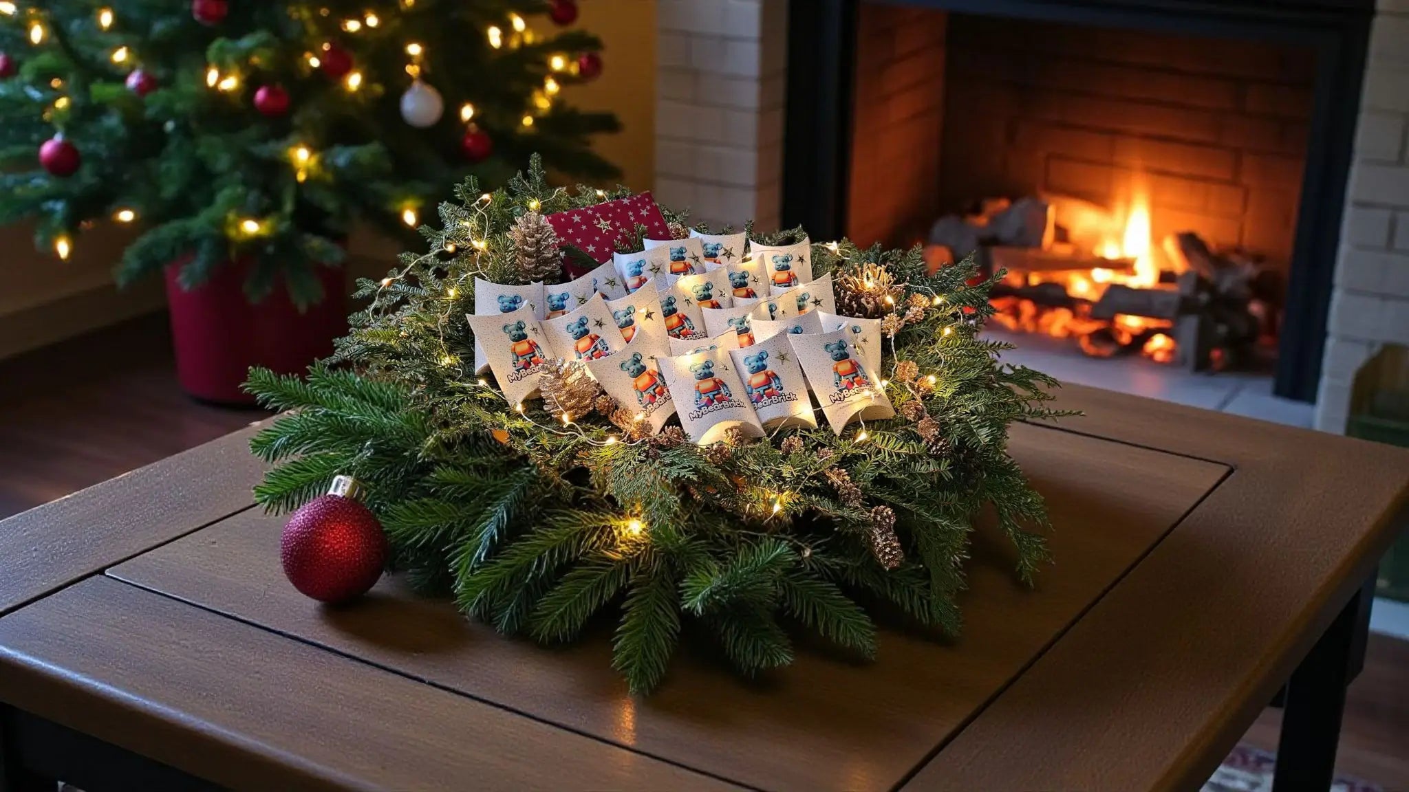 Der MyBearBrick.de Adventskalender weihnachtlich arrangiert