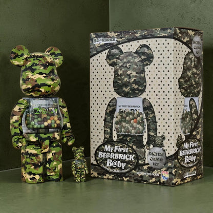My First Bearbrick B@by Digital Camo Version 100%+400% mit Verpackung