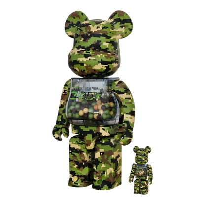 My First Bearbrick B@by Digital Camo Version 100%+400% schräg