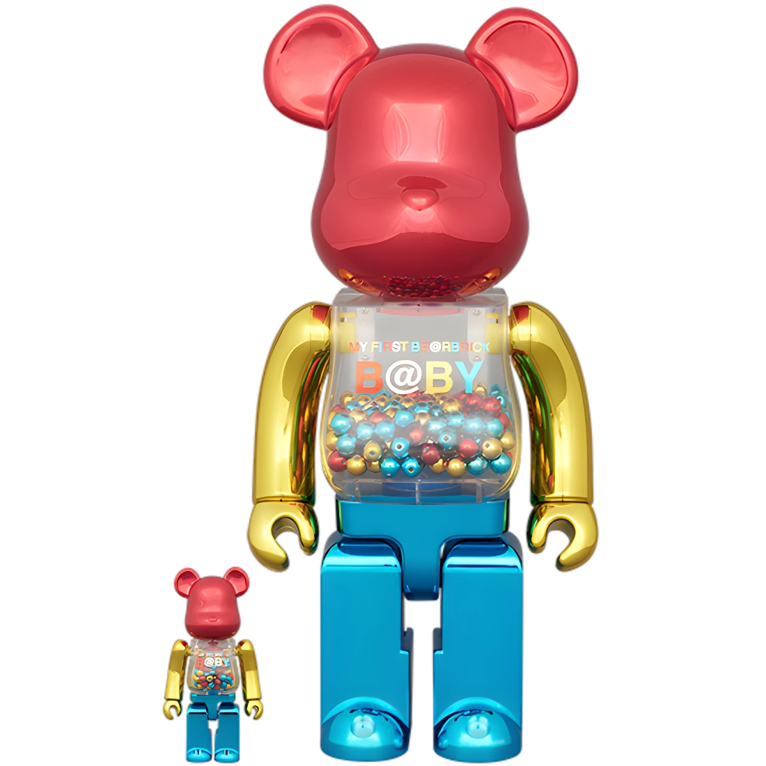 My First Bearbrick B@by MCT Color Chrome Version 100%+400% Herstellerbild 1