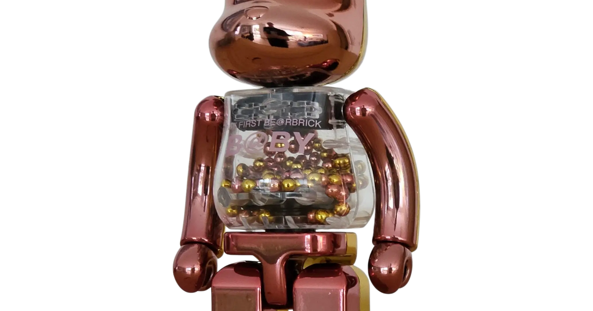 MY FIRST BE@RBRICK B@BY Pink & Gold Version 200%